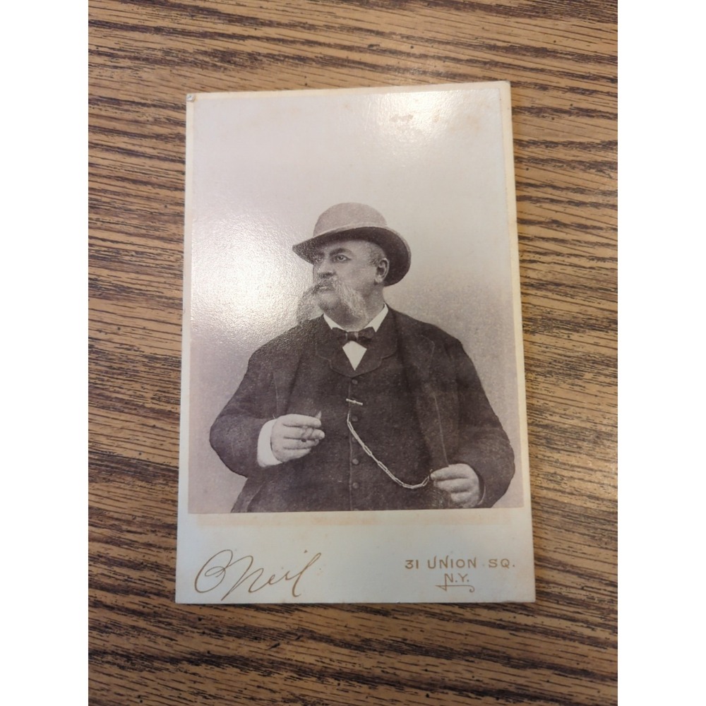 Antique Cabinet Card Man Gentleman Portrait Union Square New York 1884 O'Neil